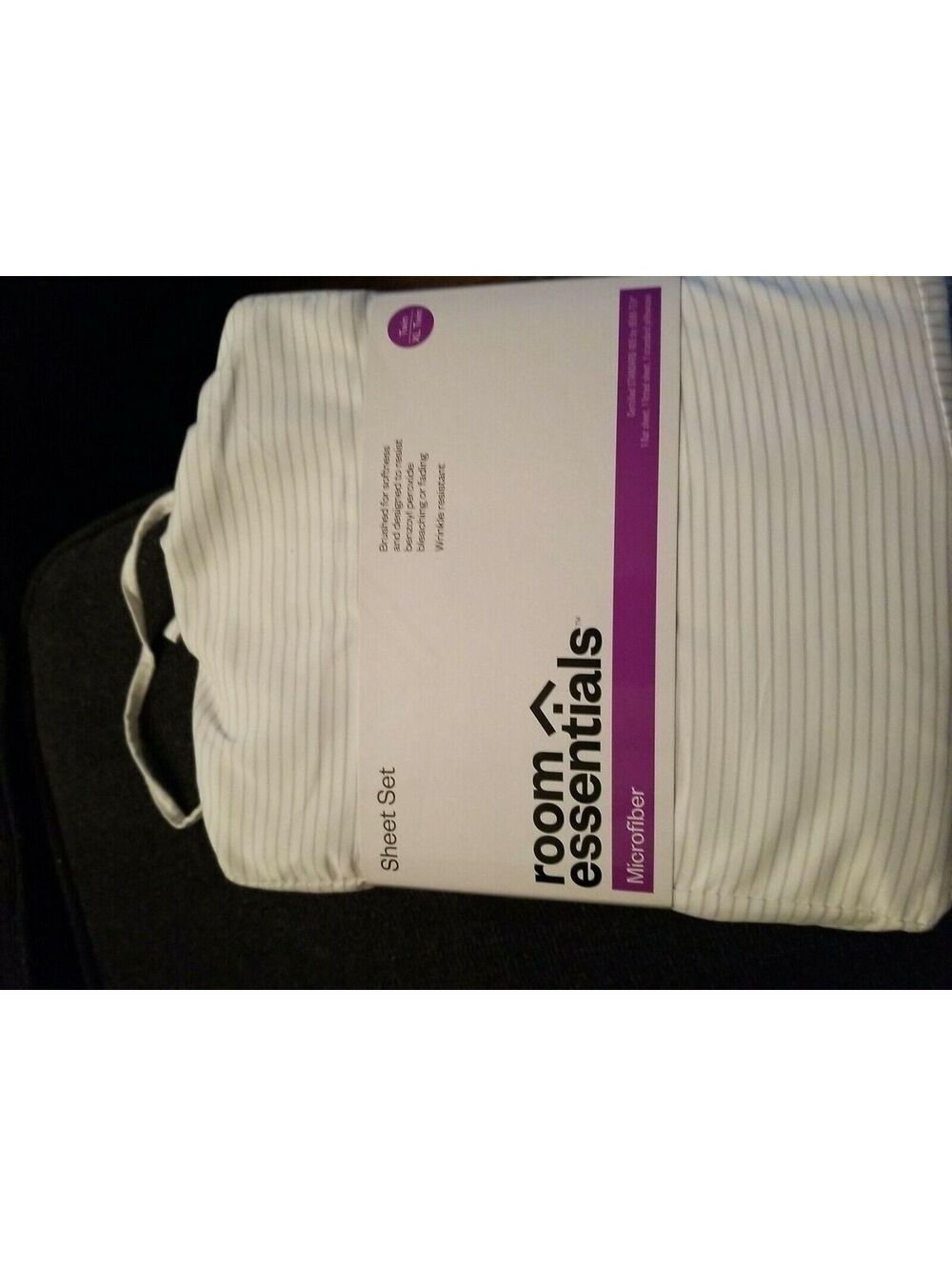 Microfiber Sheet Set Prints - Room Essentials - Twin/XL Twin - Gray Stripe